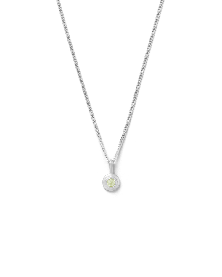 BIRTHSTONE NECKLACE (STERLING SILVER) AUGUST