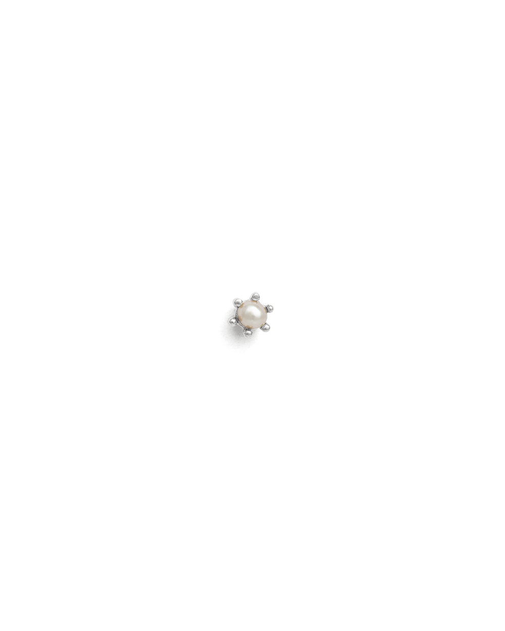 PETITE PEARL STUDS (STERLING SILVER) IMAGE 6