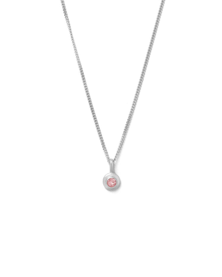 BIRTHSTONE NECKLACE (STERLING SILVER)