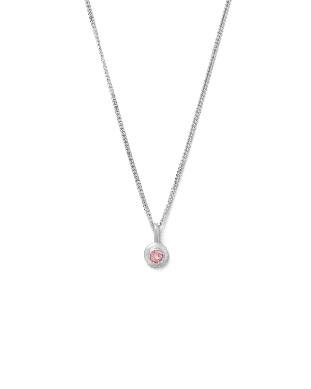 BIRTHSTONE NECKLACE (STERLING SILVER) OCTOBER