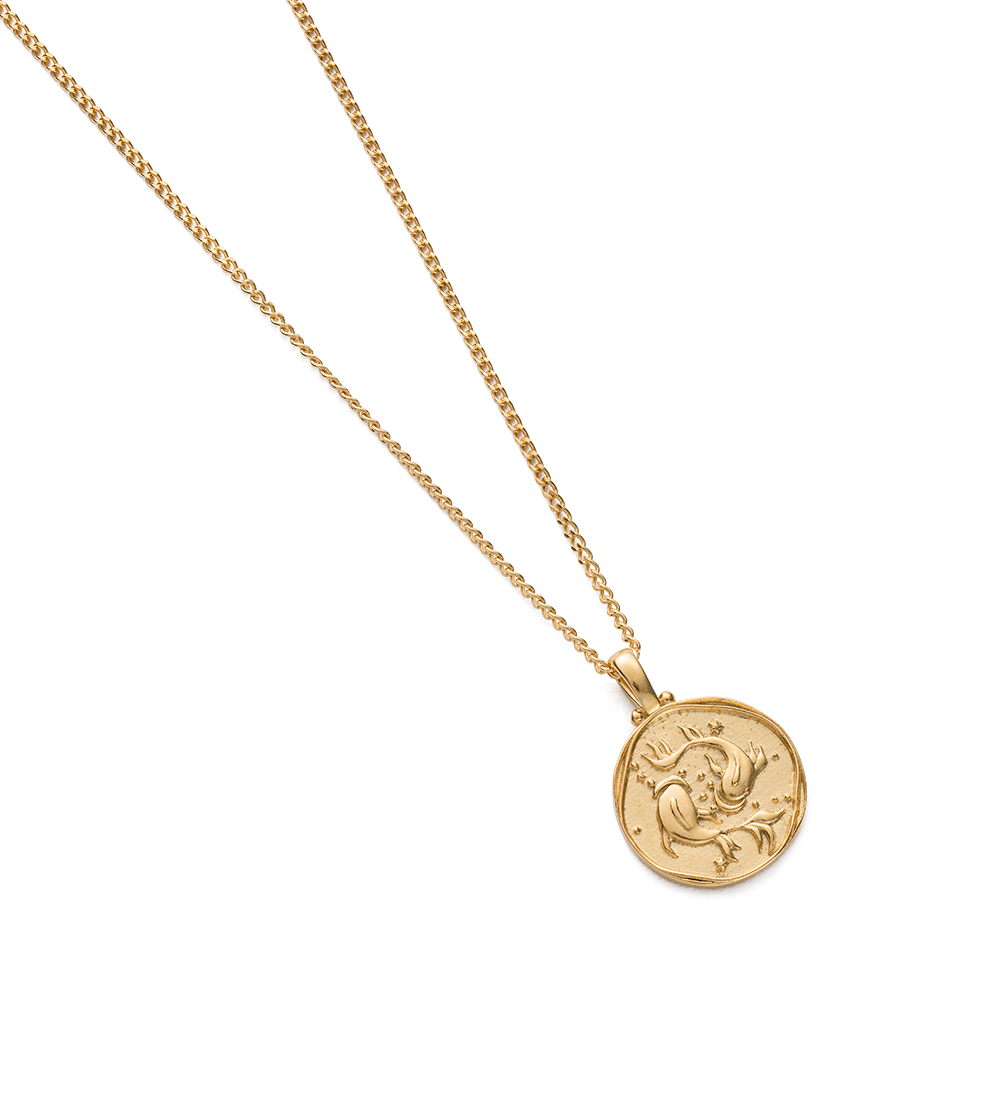 PISCES ZODIAC NECKLACE (18K GOLD VERMEIL) IMAGE 5