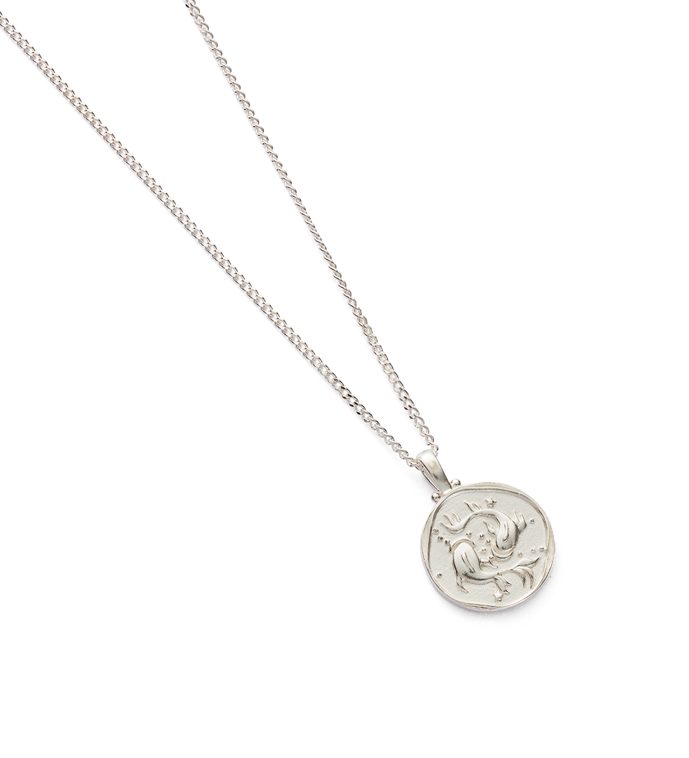 PISCES ZODIAC NECKLACE (STERLING SILVER) IMAGE 3