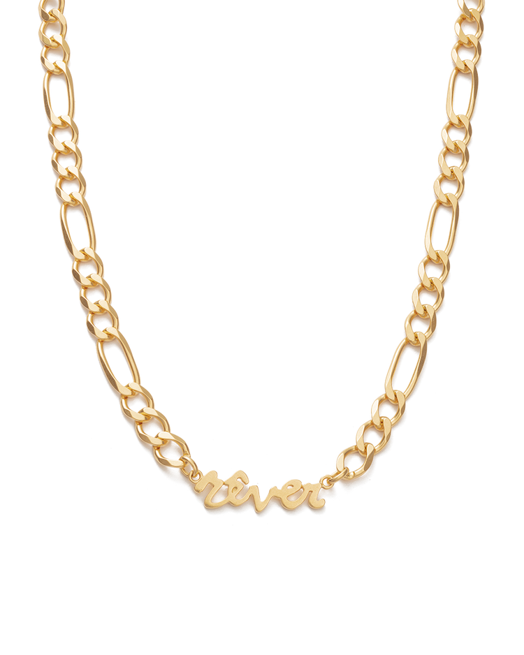 REVER CHAIN NECKLACE (18K GOLD PLATED) IMAGE 1