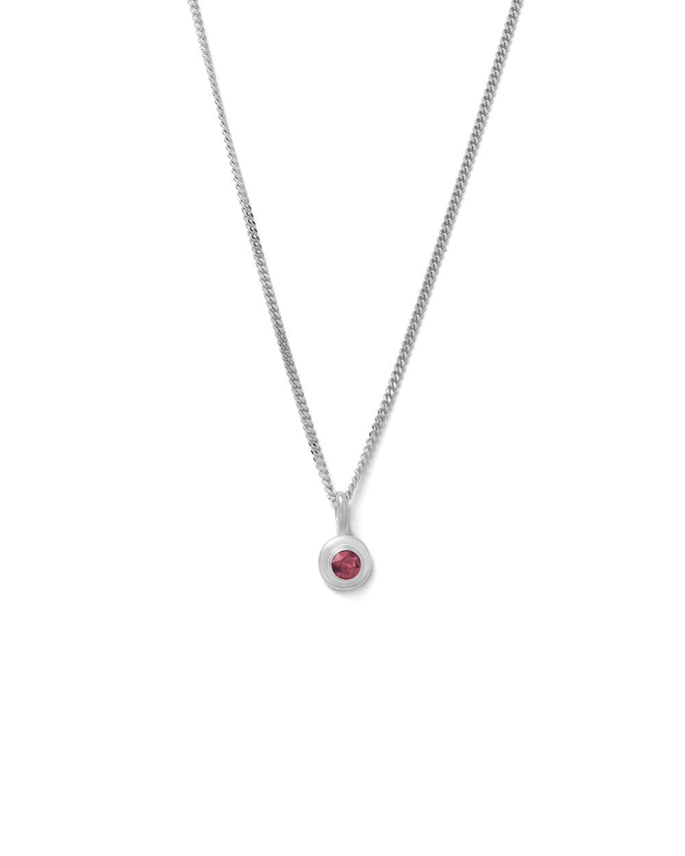 BIRTHSTONE NECKLACE (STERLING SILVER) JULY