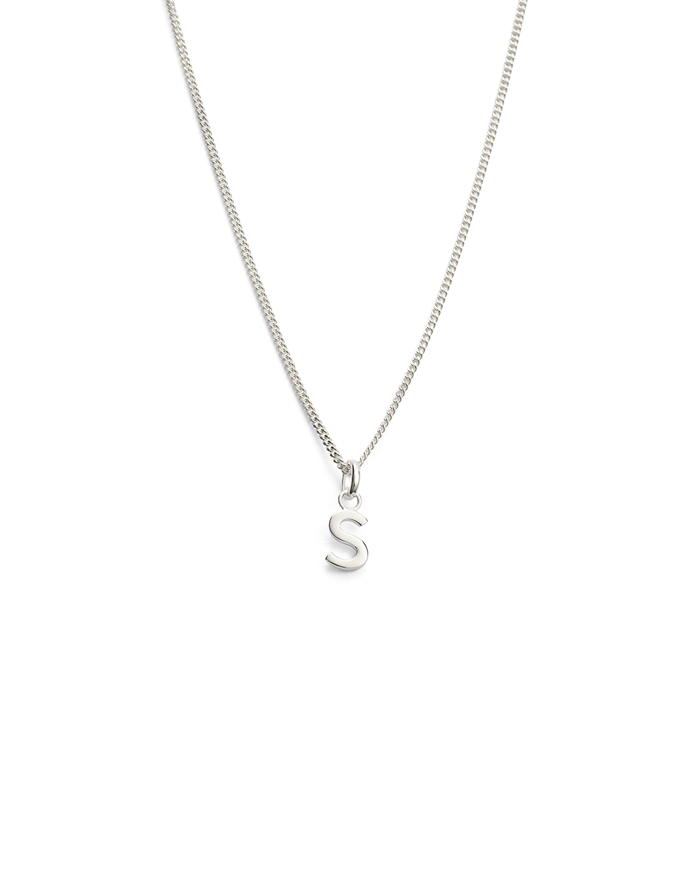 OUTLINE INITIAL NECKLACE A-Z (STERLING SILVER) IMAGE 24