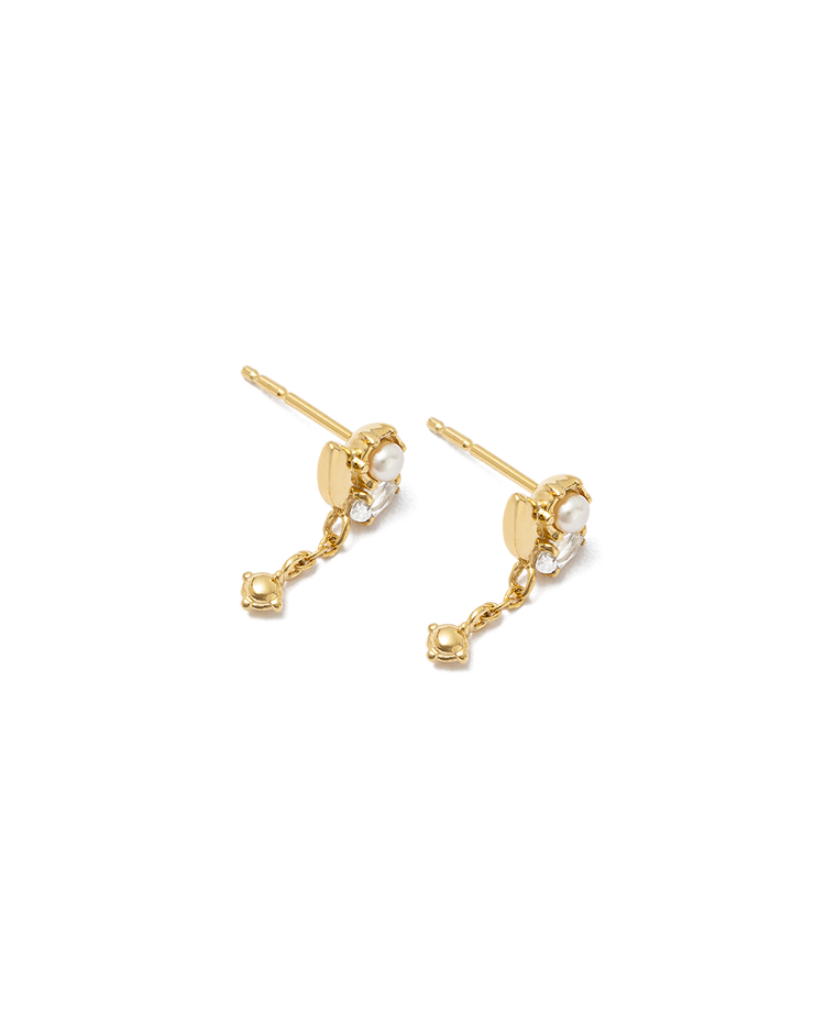 SLICE CLUSTER CHAIN STUDS (18K GOLD PLATED)