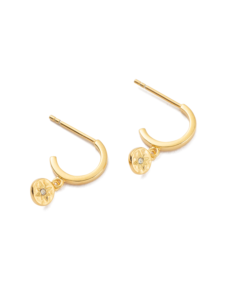 STAR COIN HOOPS (18K GOLD PLATED)