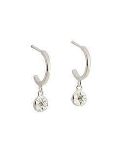 STAR COIN HOOPS (STERLING SILVER) IMAGE 1
