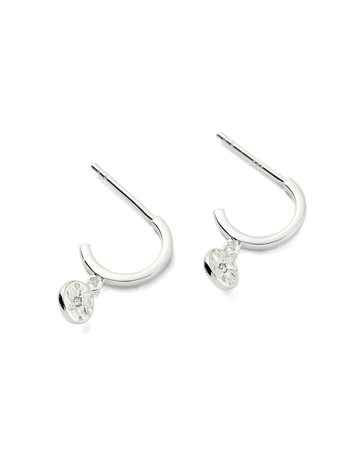 STAR COIN HOOPS (STERLING SILVER)