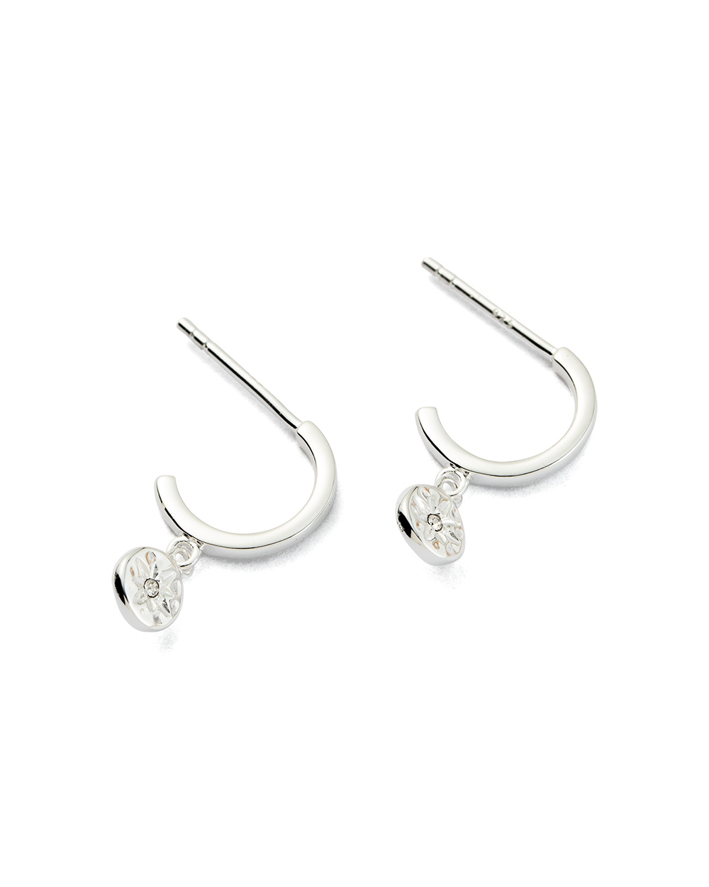 STAR COIN HOOPS (STERLING SILVER) IMAGE 4