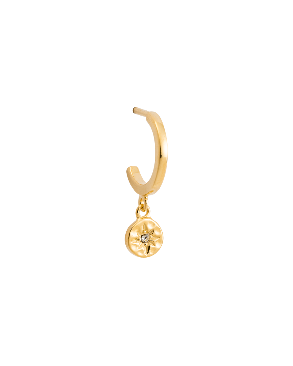 STAR COIN HOOPS (18K GOLD PLATED) IMAGE 7