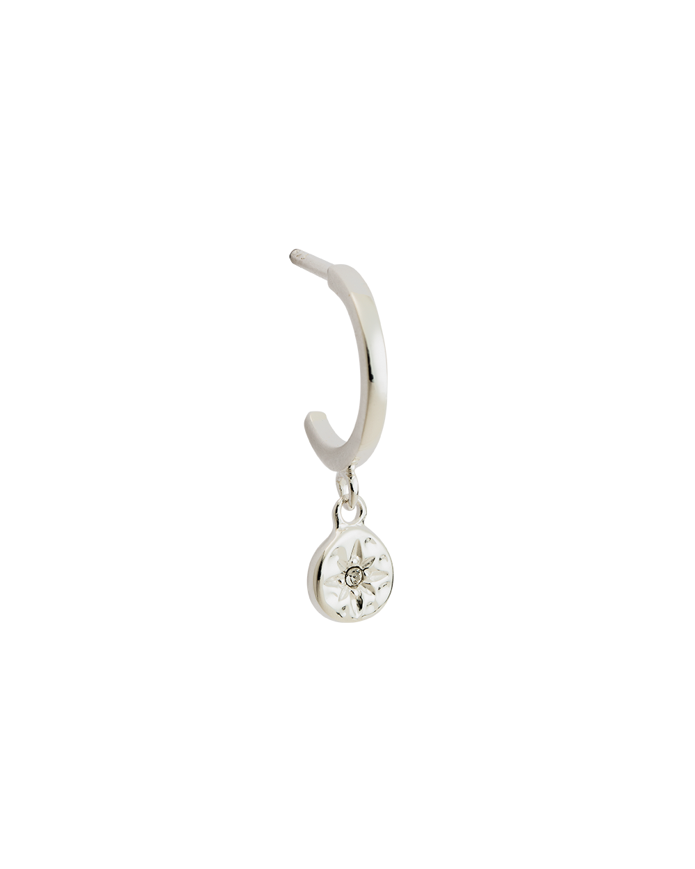 STAR COIN HOOPS (STERLING SILVER) IMAGE 5
