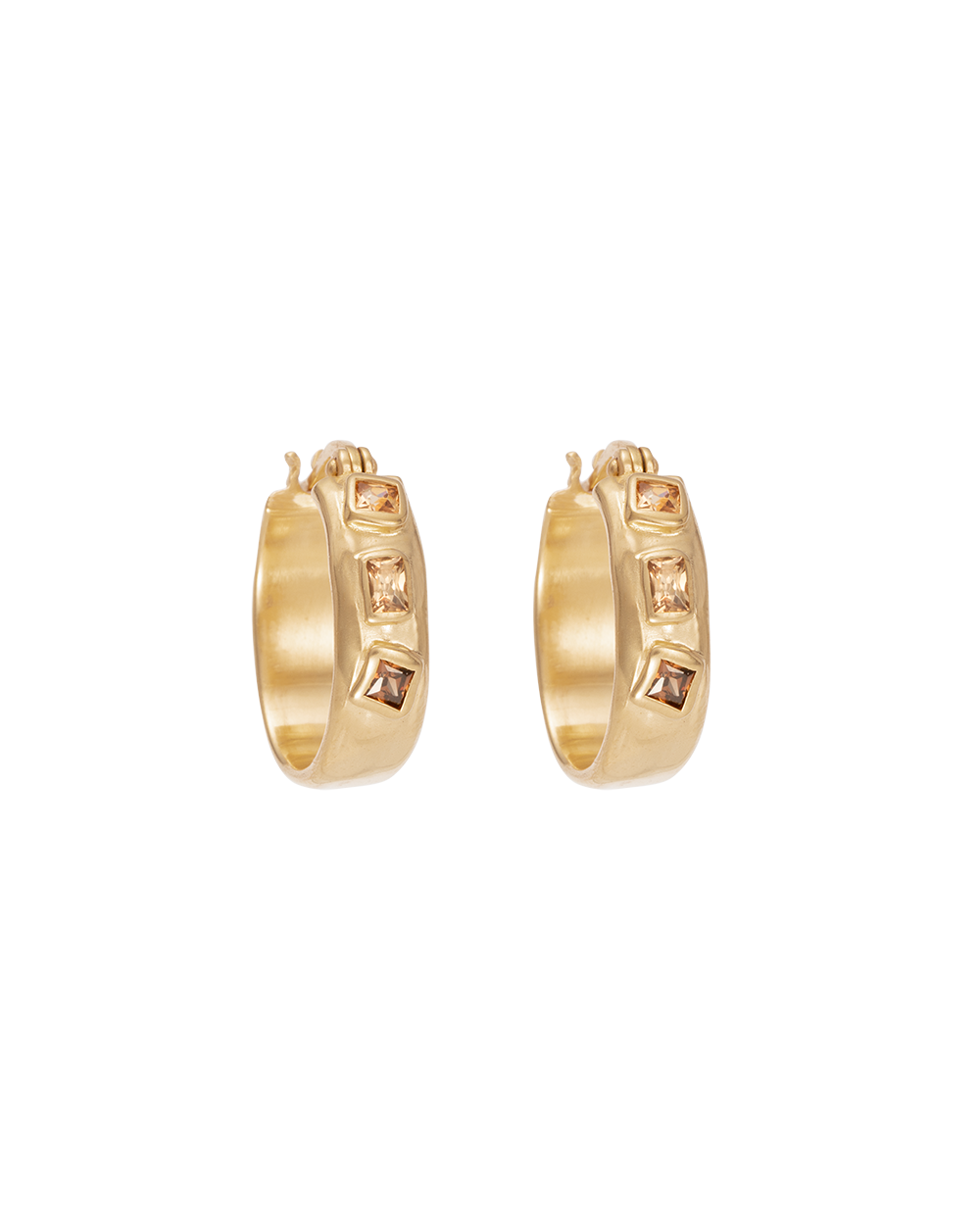 SUN DANCE HOOPS (18K GOLD PLATED) IMAGE 1