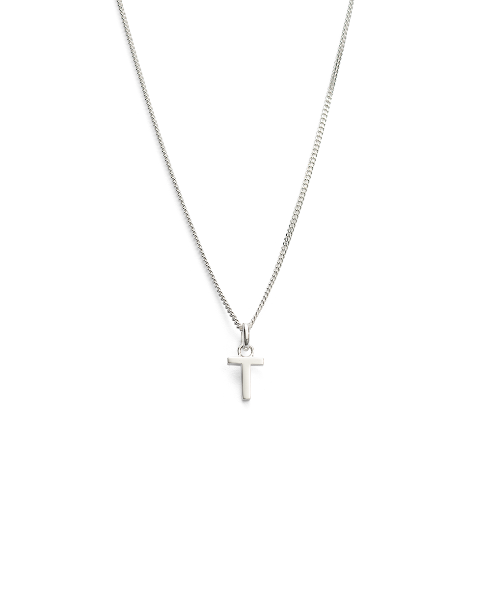 OUTLINE INITIAL NECKLACE A-Z (STERLING SILVER) IMAGE 25