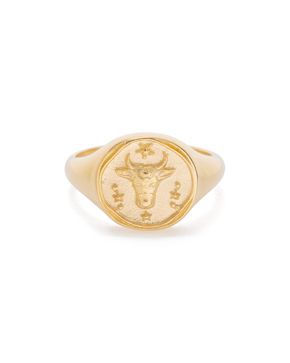 TAURUS SIGNET RING (18K GOLD VERMEIL) IMAGE 4