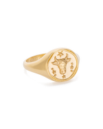 TAURUS SIGNET RING (18K GOLD VERMEIL) IMAGE 1
