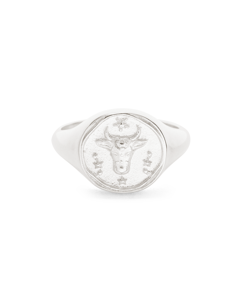 TAURUS SIGNET RING (STERLING SILVER) IMAGE 4