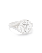 TAURUS SIGNET RING (STERLING SILVER) IMAGE 1