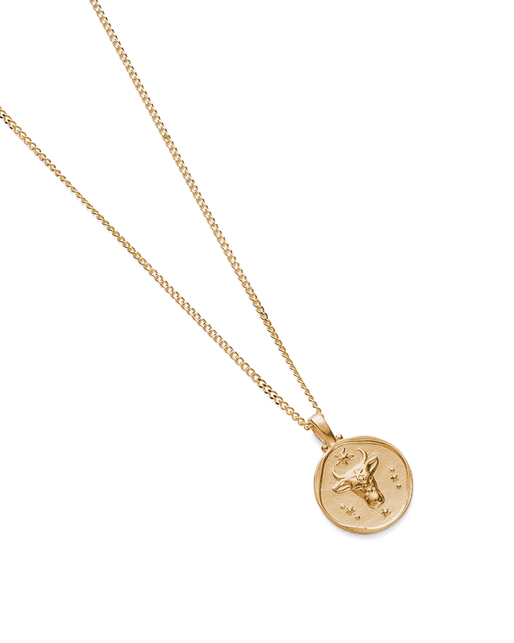 TAURUS ZODIAC NECKLACE (18K GOLD VERMEIL)