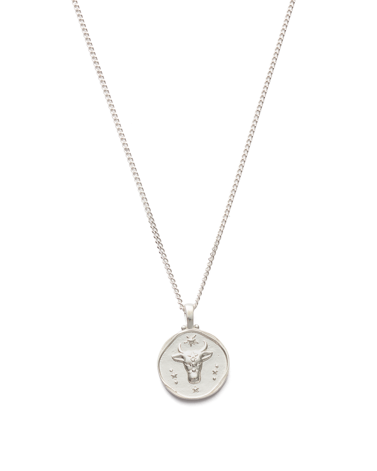 TAURUS ZODIAC NECKLACE (STERLING SILVER) IMAGE 1