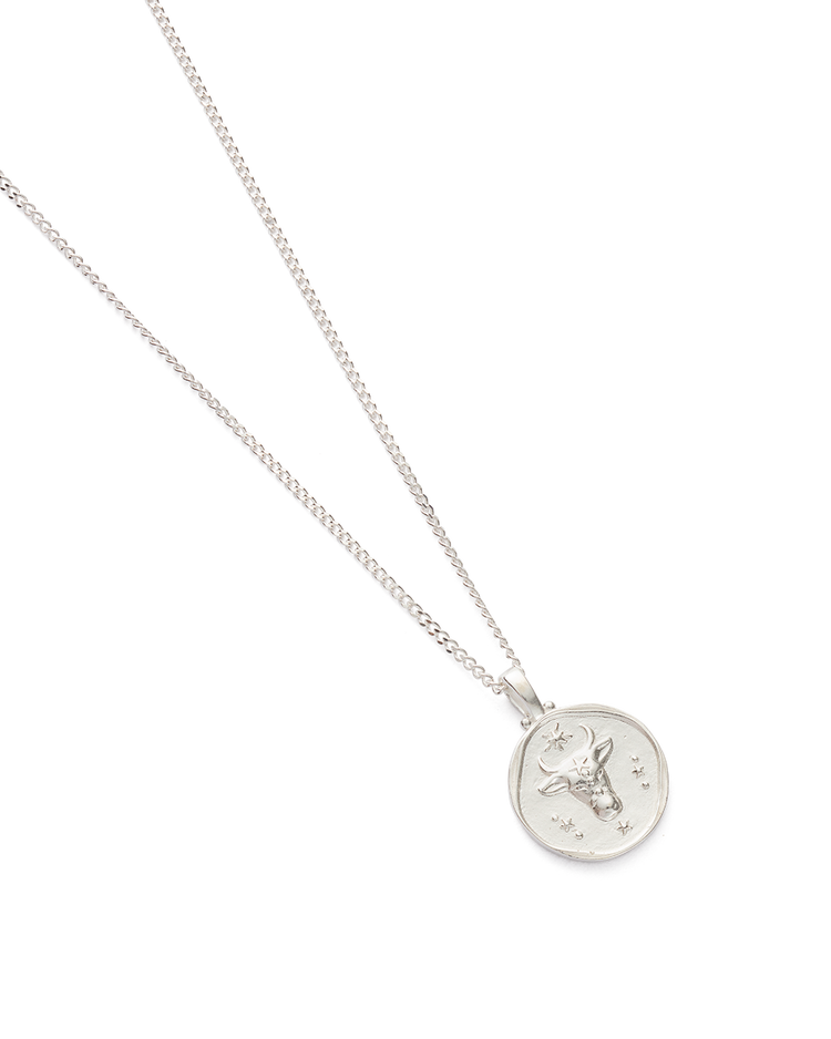 TAURUS ZODIAC NECKLACE (STERLING SILVER)