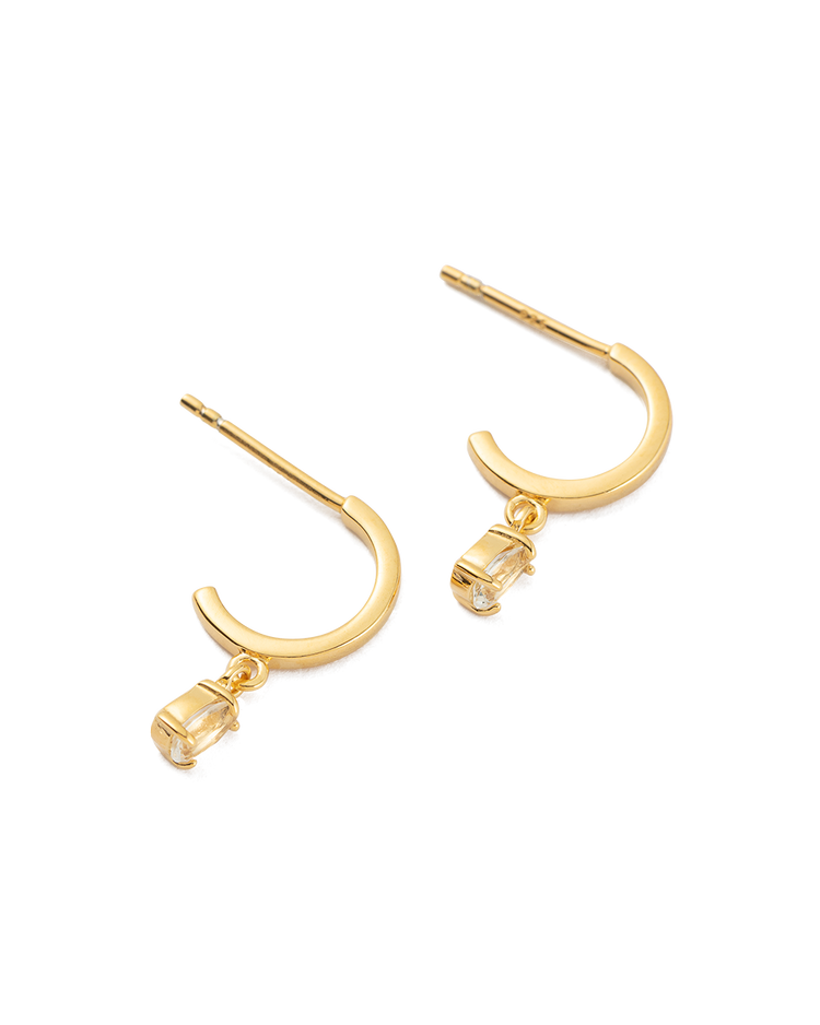TEARDROP HOOPS (18K GOLD PLATED)