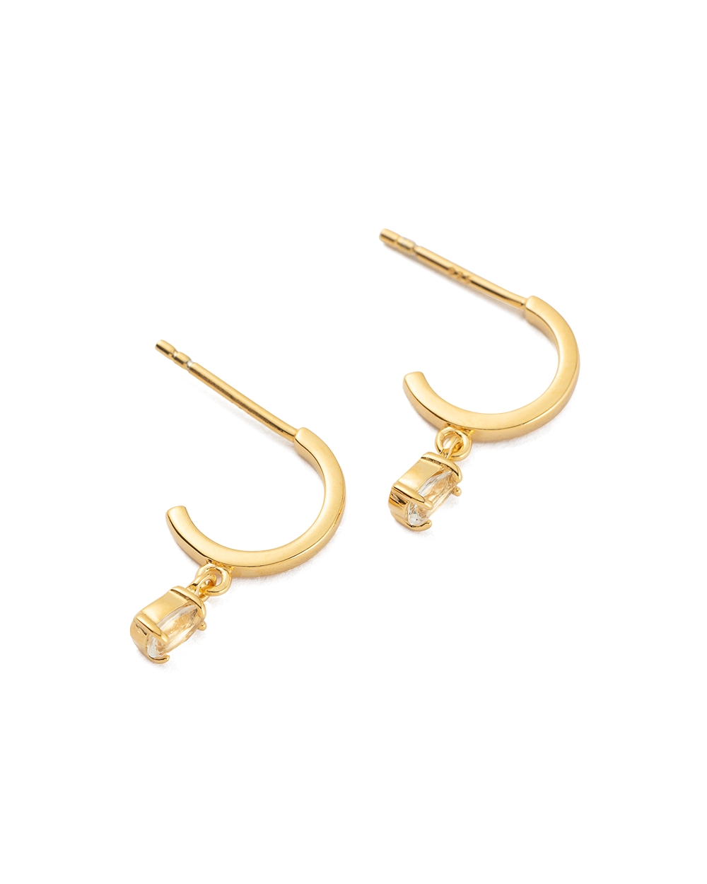 TEARDROP HOOPS (18K GOLD PLATED) IMAGE 4