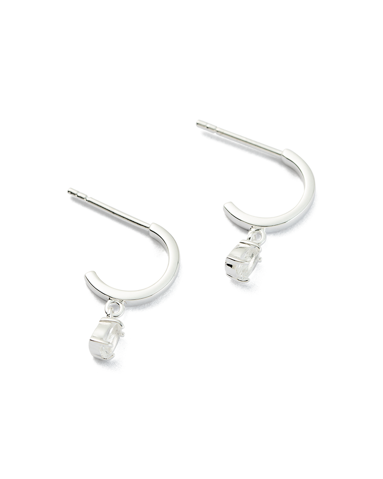 TEARDROP HOOPS (STERLING SILVER)