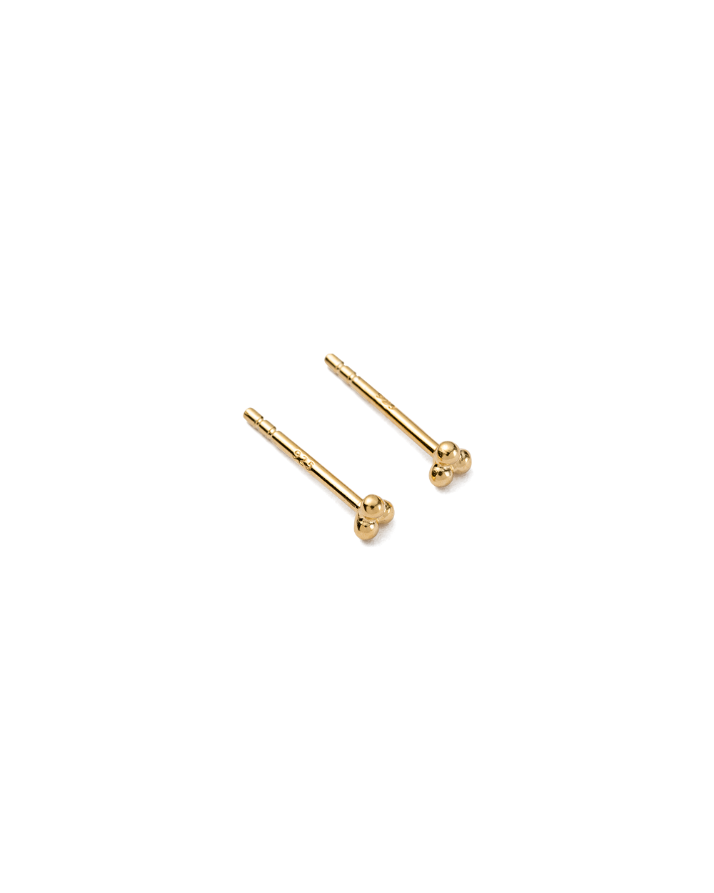 THREE DOT STUDS (GOLD) IMAGE 4