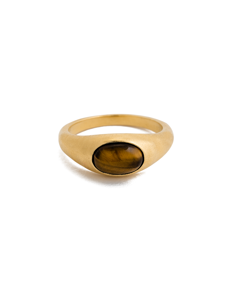 TIGERS EYE RING (18K GOLD VERMEIL)