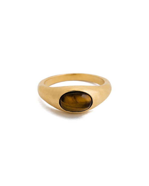 TIGERS EYE RING (18K GOLD VERMEIL) IMAGE 1