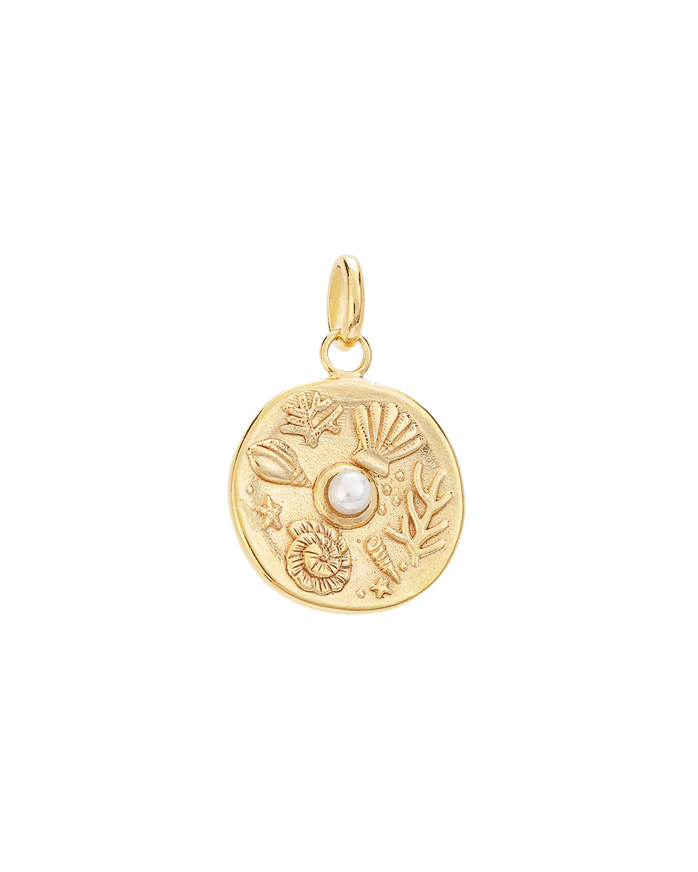 TINY BY THE SEA COIN (18K GOLD VERMEIL) IMAGE 1