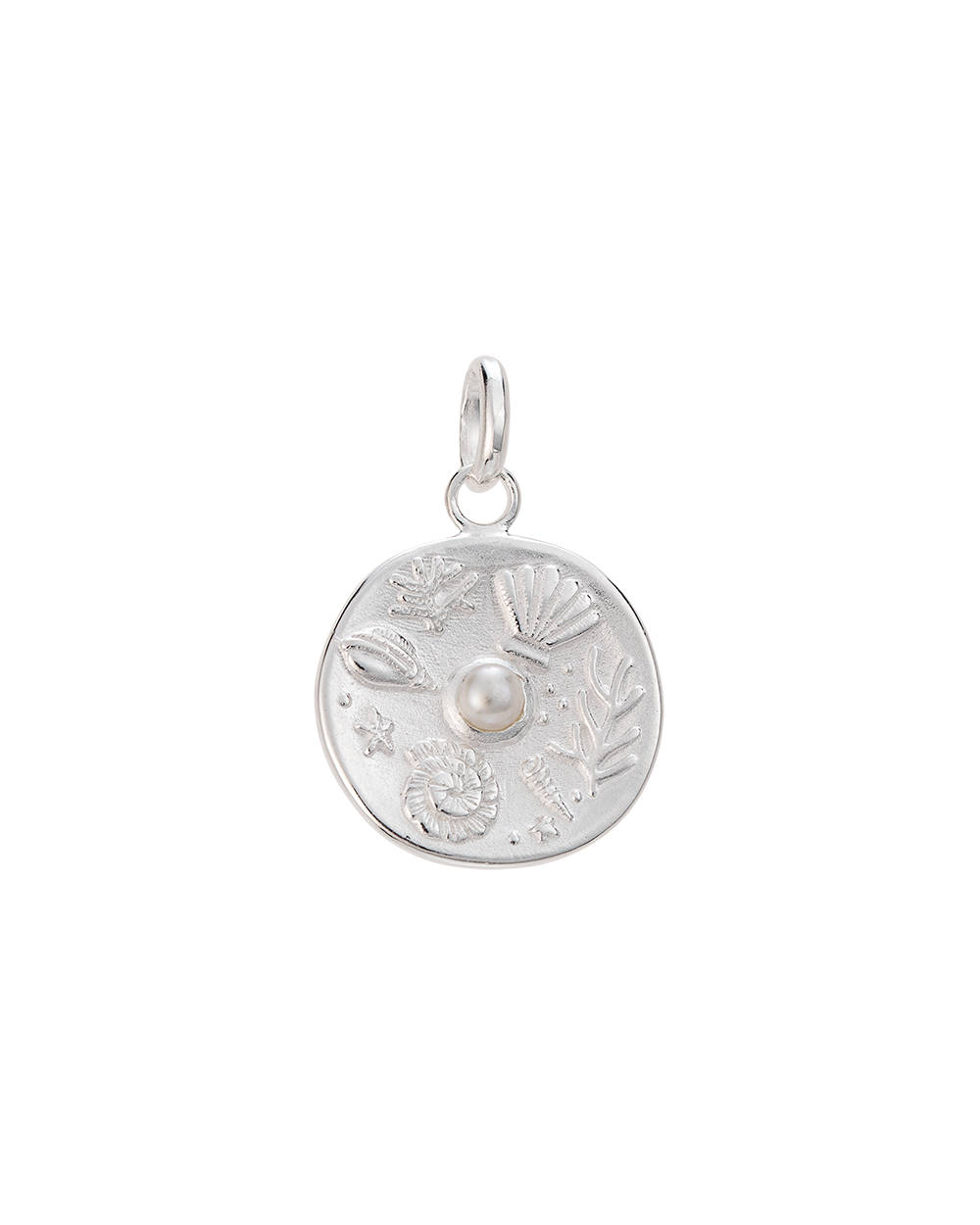 TINY BY THE SEA COIN (STERLING SILVER) IMAGE 1