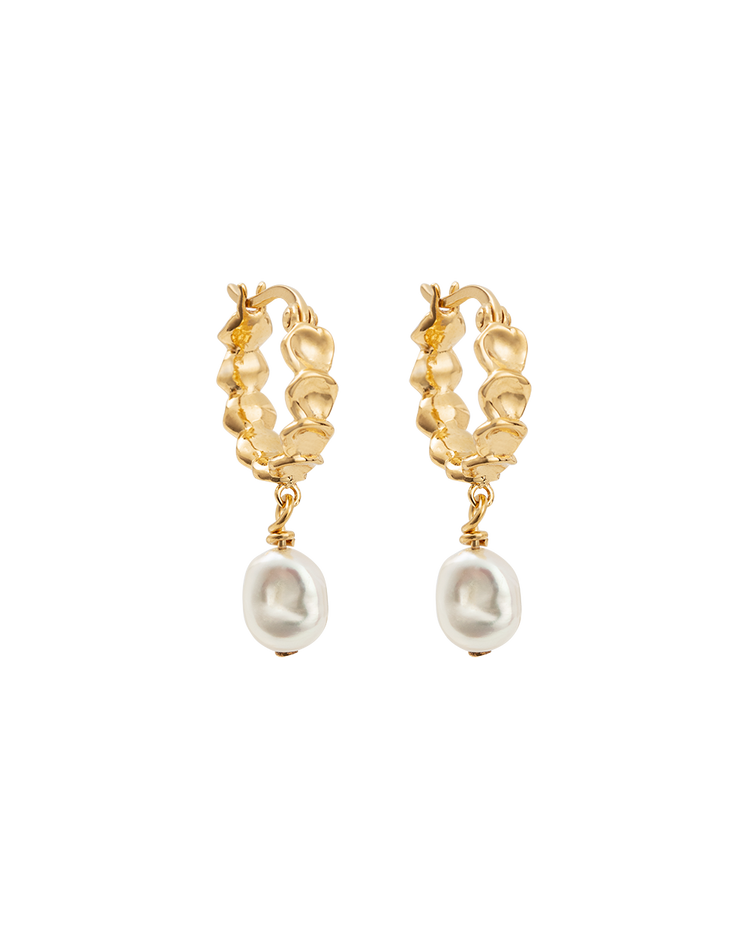 VACATION HOOPS (18K GOLD PLATED) IMAGE 1