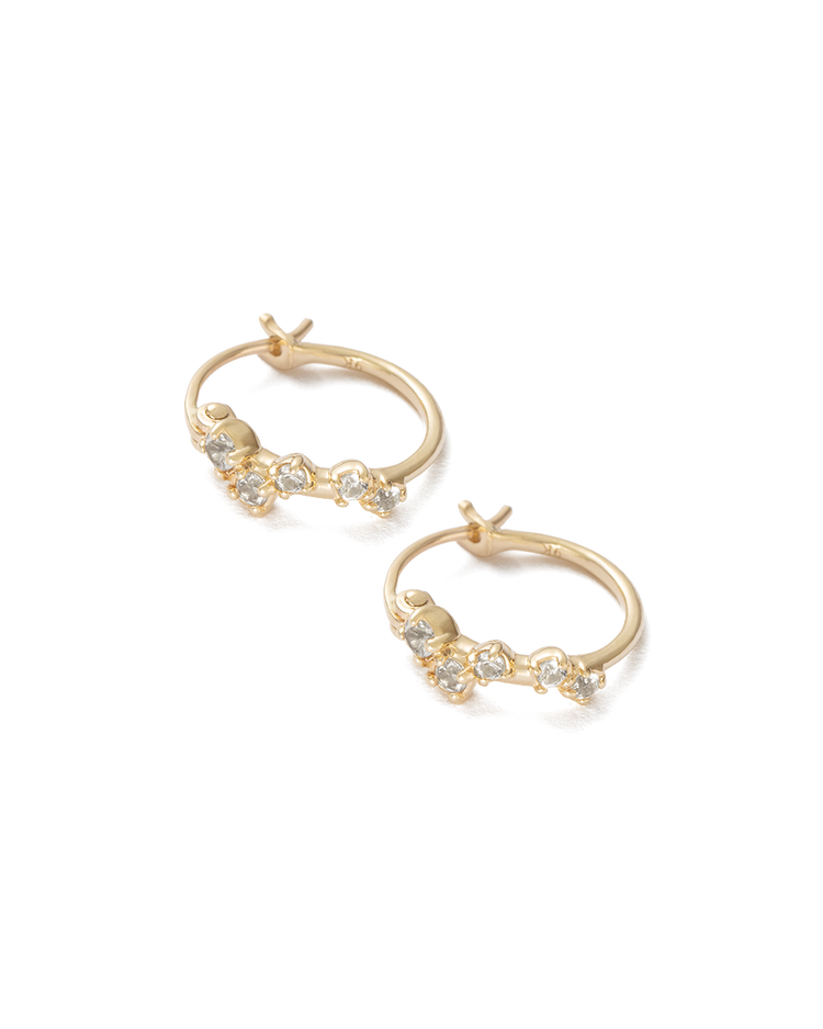 VALENCIA TOPAZ HOOPS (9K GOLD)