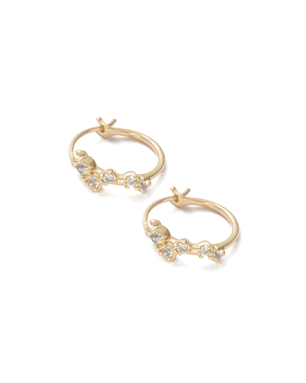 VALENCIA TOPAZ HOOPS (9K GOLD) IMAGE 4