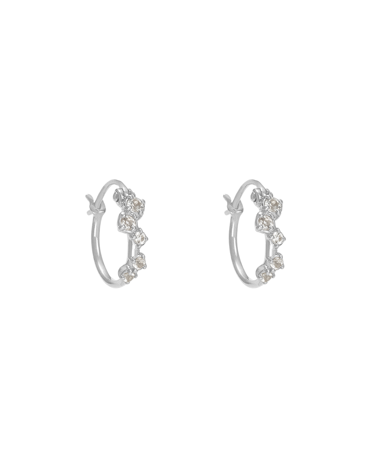 VALENCIA TOPAZ HOOPS (STERLING SILVER) IMAGE 1