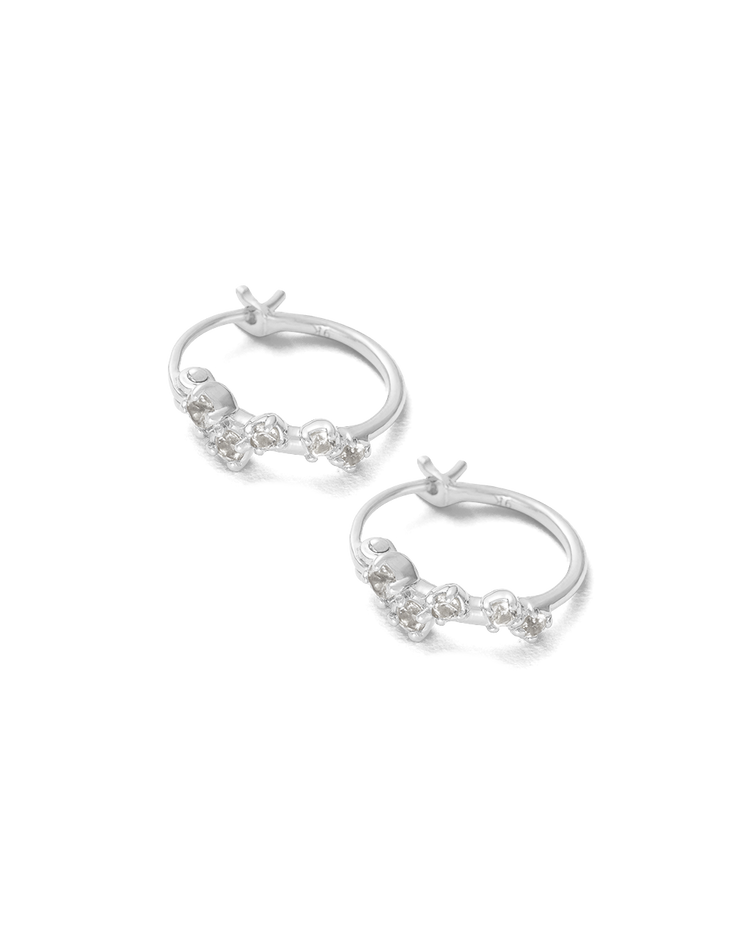 VALENCIA TOPAZ HOOPS (STERLING SILVER)