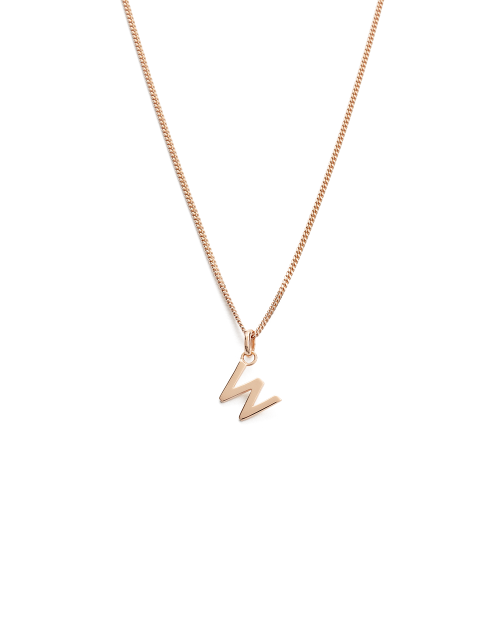 OUTLINE INITIAL NECKLACE A-Z (18K ROSE GOLD VERMEIL) IMAGE 28