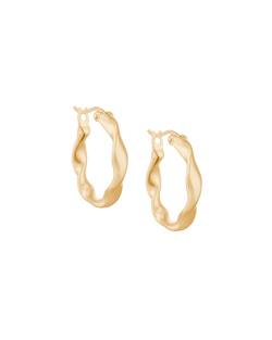 WAVE HOOPS (18K GOLD PLATED) IMAGE 1