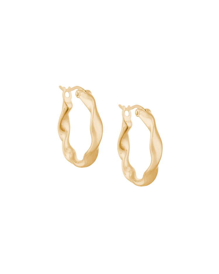 WAVE HOOPS (18K GOLD PLATED)