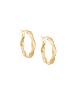 WAVE HOOPS (18K GOLD PLATED) IMAGE 1