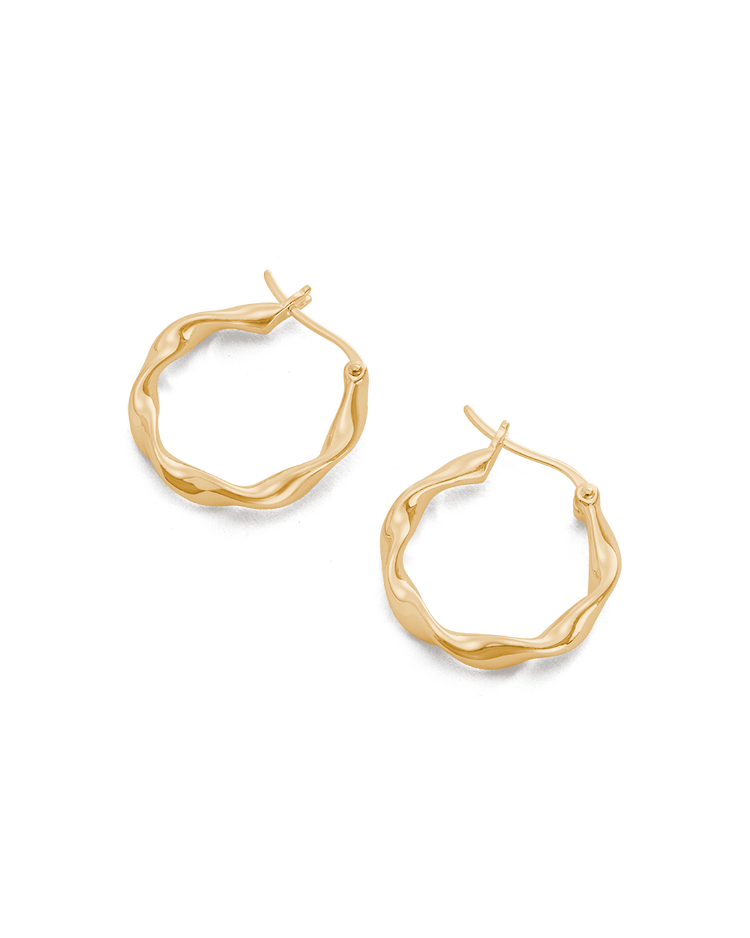 WAVE HOOPS (18K GOLD PLATED)