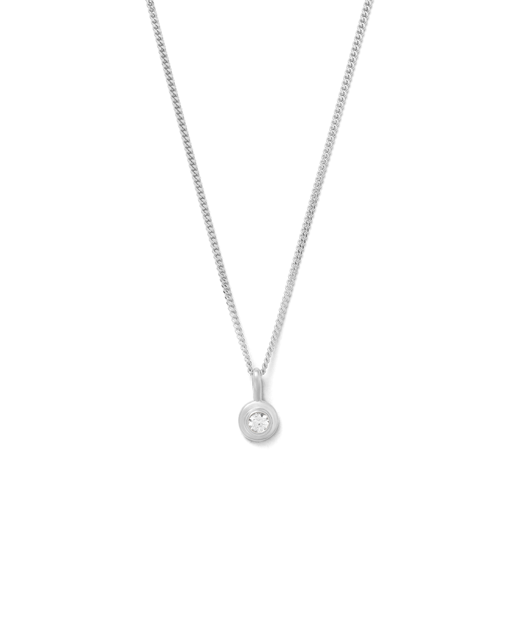 BIRTHSTONE NECKLACE (STERLING SILVER) APRIL